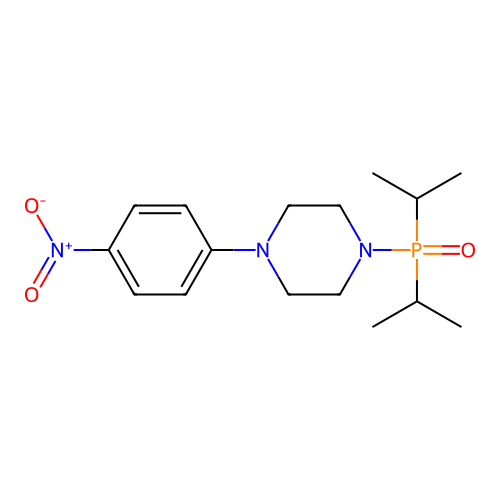 Diisopropyl(4-(4-nitrophenyl)piperazin-1-yl)phosphine oxide structure