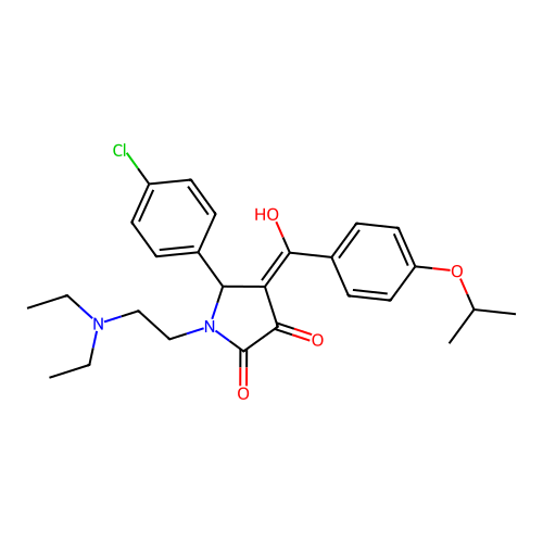 5-(4-chlorophenyl)-1-[2-(diethylamino)ethyl]-3-hydroxy-4-[4-(propan-2-yloxy)benzoyl]-2,5-dihydro-1H-pyrrol-2-one structure