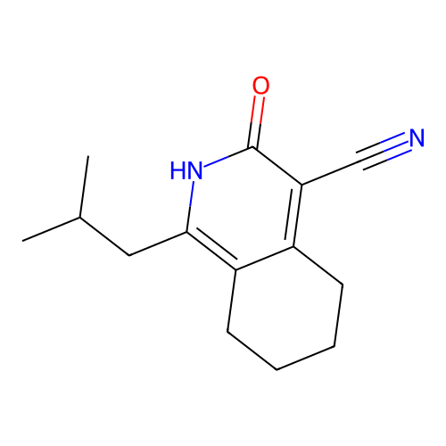 1-Isobutyl-3-oxo-2,3,5,6,7,8-hexahydroisoquinoline-4-carbonitrile structure