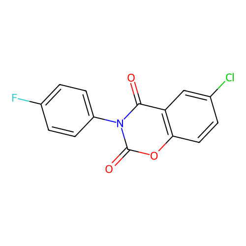6-Chloro-3-(4-fluorophenyl)-1,3-benzoxazine-2,4-dione structure