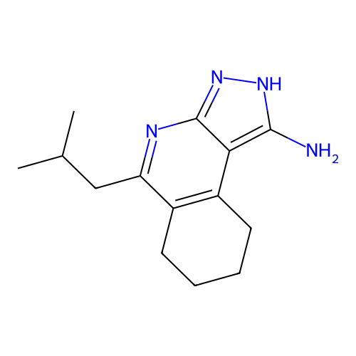 5-Isobutyl-6,7,8,9-tetrahydro-3H-pyrazolo[3,4-C]isoquinolin-1-amine structure