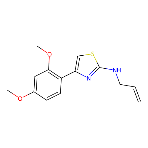 4-(2,4-dimethoxyphenyl)-N-(prop-2-en-1-yl)-1,3-thiazol-2-amine structure