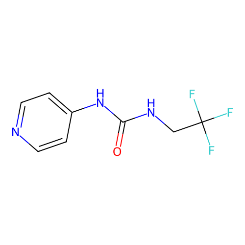 1-Pyridin-4-yl-3-(2,2,2-trifluoroethyl)urea structure