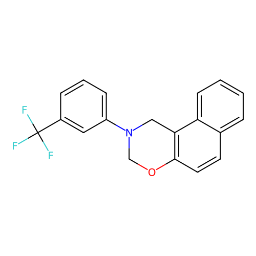 2-(3-(trifluoromethyl)phenyl)-2,3-dihydro-1H-naphtho[1,2-e][1,3]oxazine structure