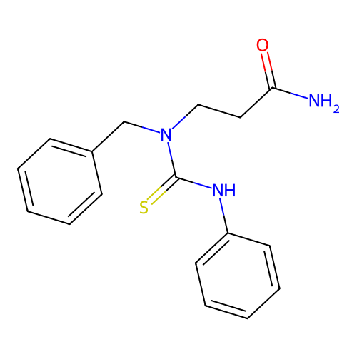 3-(1-Benzyl-3-phenylthioureido)propanamide structure