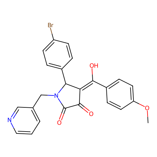 5-(4-Bromophenyl)-3-hydroxy-4-(4-methoxybenzoyl)-1-(pyridin-3-ylmethyl)-1H-pyrrol-2(5H)-one structure