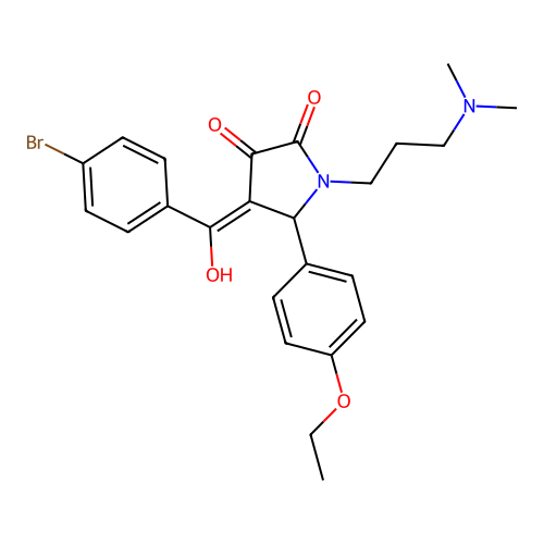 4-(4-bromobenzoyl)-1-(3-(dimethylamino)propyl)-5-(4-ethoxyphenyl)-3-hydroxy-1H-pyrrol-2(5H)-one structure
