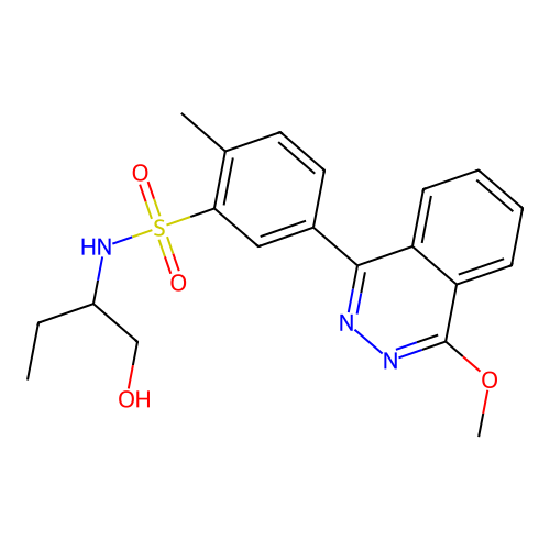 N-(1-hydroxybutan-2-yl)-5-(4-methoxyphthalazin-1-yl)-2-methylbenzenesulfonamide structure