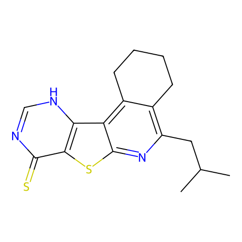 5-isobutyl-1,2,3,4-tetrahydropyrimido[4',5':4,5]thieno[2,3-c]isoquinoline-8-thiol structure
