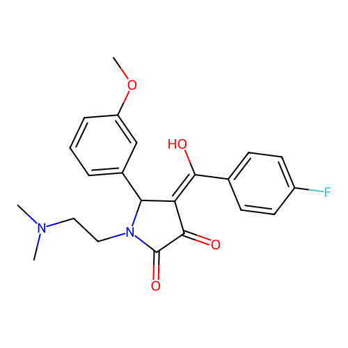 1-(2-(dimethylamino)ethyl)-4-(4-fluorobenzoyl)-3-hydroxy-5-(3-methoxyphenyl)-1H-pyrrol-2(5H)-one structure