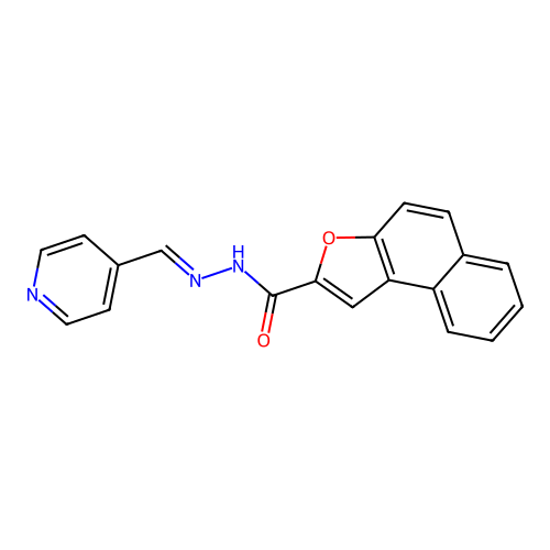N-(pyridin-4-ylmethylideneamino)benzo[e][1]benzofuran-2-carboxamide structure