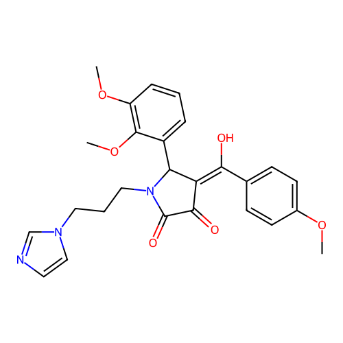 5-(2,3-dimethoxyphenyl)-3-hydroxy-1-[3-(1H-imidazol-1-yl)propyl]-4-(4-methoxybenzoyl)-2,5-dihydro-1H-pyrrol-2-one structure