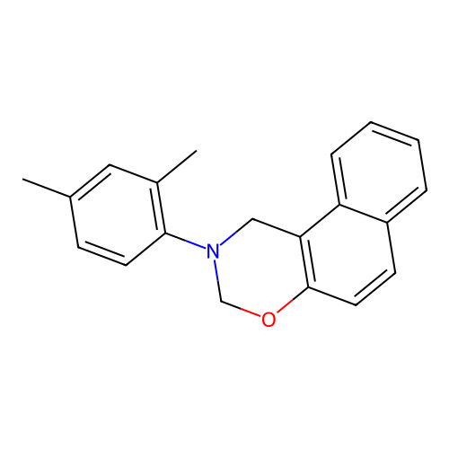 2-(2,4-dimethylphenyl)-2,3-dihydro-1H-naphtho[1,2-e][1,3]oxazine structure