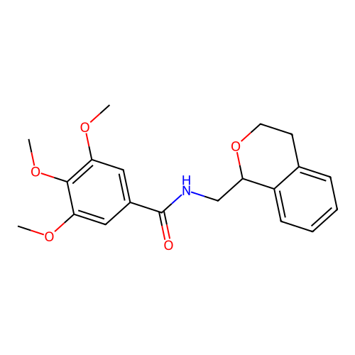 N-(3,4-dihydro-1H-isochromen-1-ylmethyl)-3,4,5-trimethoxybenzamide structure