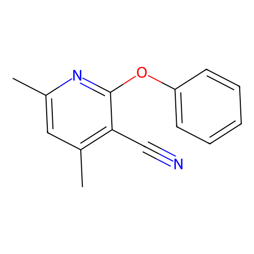4,6-Dimethyl-2-phenoxy-nicotinonitrile structure