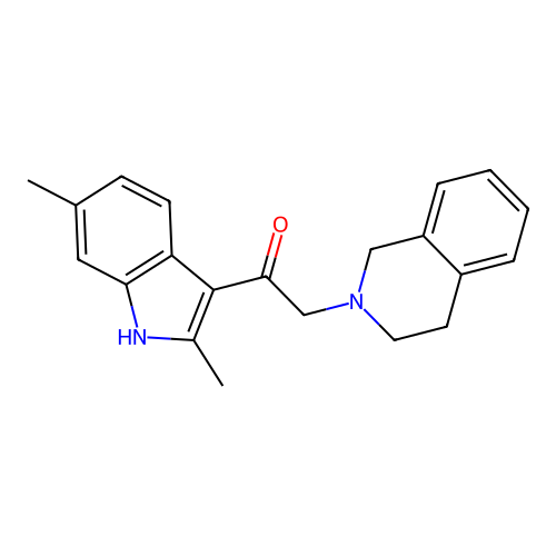 2-(3,4-dihydroisoquinolin-2(1H)-yl)-1-(2,6-dimethyl-1H-indol-3-yl)ethanone structure