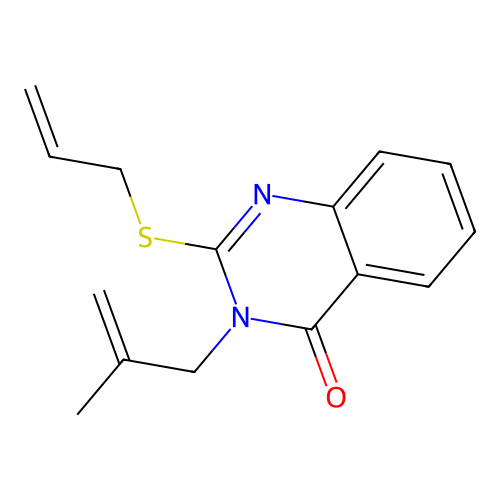 3-(2-methylprop-2-en-1-yl)-2-(prop-2-en-1-ylsulfanyl)quinazolin-4(3H)-one structure