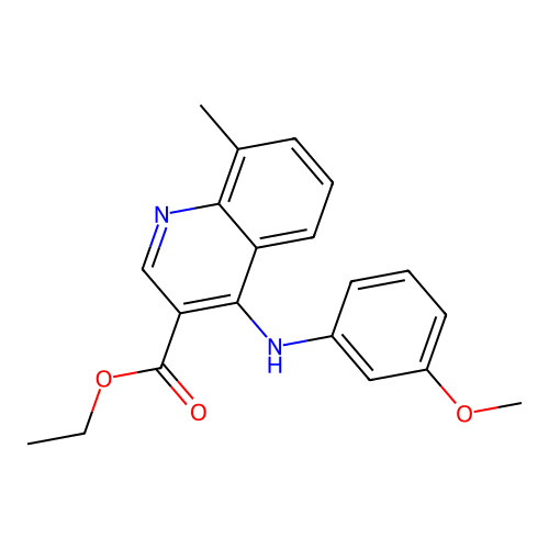 Ethyl 4-[(3-methoxyphenyl)amino]-8-methylquinoline-3-carboxylate structure