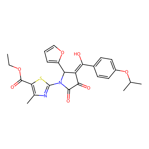 ethyl 2-(2-(furan-2-yl)-4-hydroxy-3-(4-isopropoxybenzoyl)-5-oxo-2,5-dihydro-1H-pyrrol-1-yl)-4-methylthiazole-5-carboxylate structure