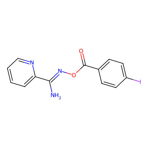 N'-{[(4-iodophenyl)carbonyl]oxy}pyridine-2-carboximidamide structure