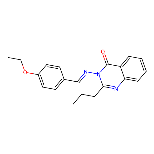 3-{[(E)-(4-ethoxyphenyl)methylidene]amino}-2-propylquinazolin-4(3H)-one structure
