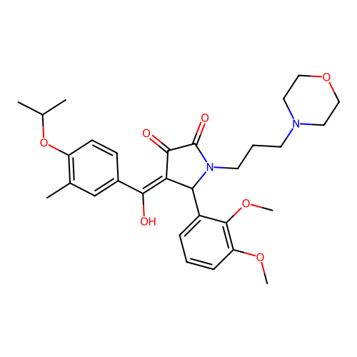 5-(2,3-Dimethoxyphenyl)-3-hydroxy-4-(4-isopropoxy-3-methylbenzoyl)-1-(3-morpholinopropyl)-1H-pyrrol-2(5H)-one structure