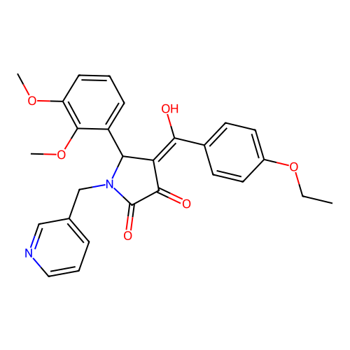 5-(2,3-dimethoxyphenyl)-4-(4-ethoxybenzoyl)-3-hydroxy-1-[(pyridin-3-yl)methyl]-2,5-dihydro-1H-pyrrol-2-one structure
