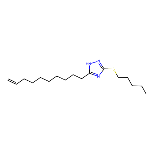 3-(dec-9-en-1-yl)-5-(pentylsulfanyl)-4H-1,2,4-triazole structure