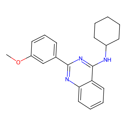 N-cyclohexyl-2-(3-methoxyphenyl)quinazolin-4-amine structure