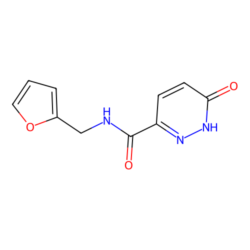 N-(furan-2-ylmethyl)-6-oxo-1,6-dihydropyridazine-3-carboxamide structure