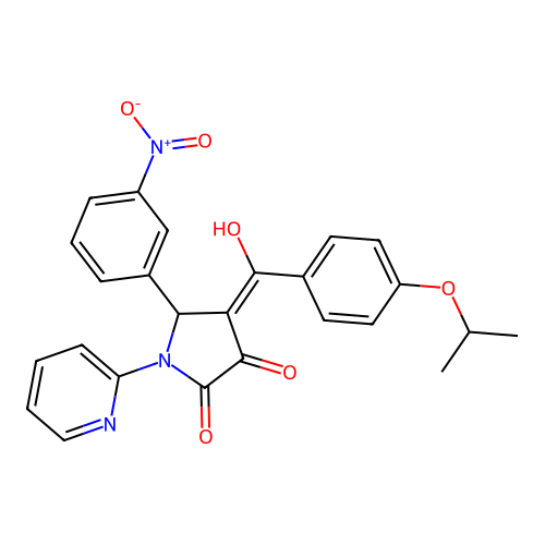 3-hydroxy-4-(4-isopropoxybenzoyl)-5-(3-nitrophenyl)-1-(pyridin-2-yl)-1H-pyrrol-2(5H)-one structure