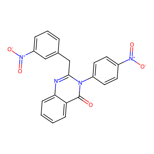 2-(3-nitrobenzyl)-3-(4-nitrophenyl)quinazolin-4(3H)-one structure