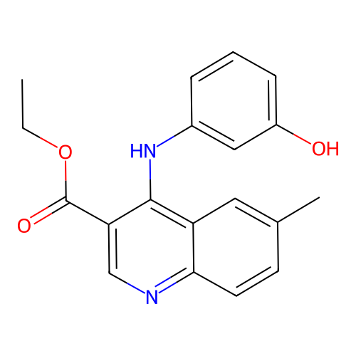 Ethyl 4-[(3-hydroxyphenyl)amino]-6-methylquinoline-3-carboxylate structure