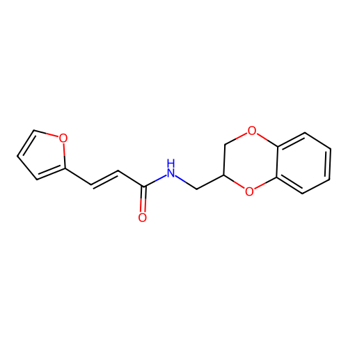 (E)-N-(2,3-Dihydro-benzo[1,4]dioxin-2-ylmethyl)-3-furan-2-yl-acrylamide structure