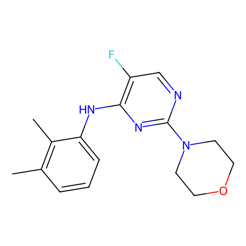 N-(2,3-dimethylphenyl)-5-fluoro-2-(morpholin-4-yl)pyrimidin-4-amine structure