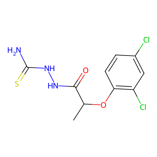 2-[2-(2,4-Dichlorophenoxy)propanoyl]hydrazinecarbothioamide structure