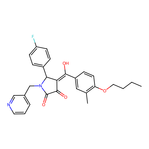 4-(4-butoxy-3-methylbenzoyl)-5-(4-fluorophenyl)-3-hydroxy-1-[(pyridin-3-yl)methyl]-2,5-dihydro-1H-pyrrol-2-one structure