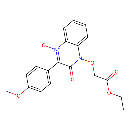 ethyl {[3-(4-methoxyphenyl)-4-oxido-2-oxoquinoxalin-1(2H)-yl]oxy}acetate structure