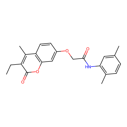 N-(2,5-dimethylphenyl)-2-((3-ethyl-4-methyl-2-oxo-2H-chromen-7-yl)oxy)acetamide structure