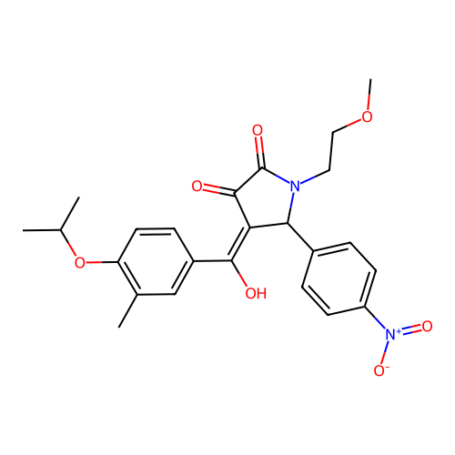 3-Hydroxy-4-(4-isopropoxy-3-methylbenzoyl)-1-(2-methoxyethyl)-5-(4-nitrophenyl)-1H-pyrrol-2(5H)-one structure