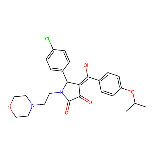 5-(4-chlorophenyl)-3-hydroxy-1-[2-(morpholin-4-yl)ethyl]-4-[4-(propan-2-yloxy)benzoyl]-2,5-dihydro-1H-pyrrol-2-one structure