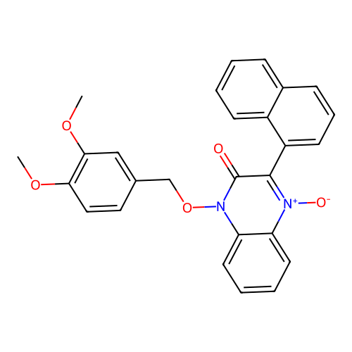 1-[(3,4-dimethoxybenzyl)oxy]-3-(naphthalen-1-yl)quinoxalin-2(1H)-one 4-oxide structure