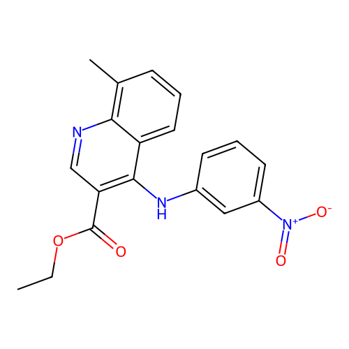 Ethyl 8-methyl-4-[(3-nitrophenyl)amino]quinoline-3-carboxylate structure