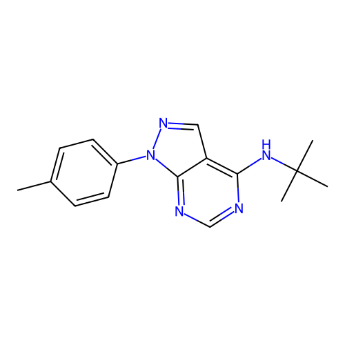 N-tert-butyl-1-(4-methylphenyl)-1H-pyrazolo[3,4-d]pyrimidin-4-amine structure
