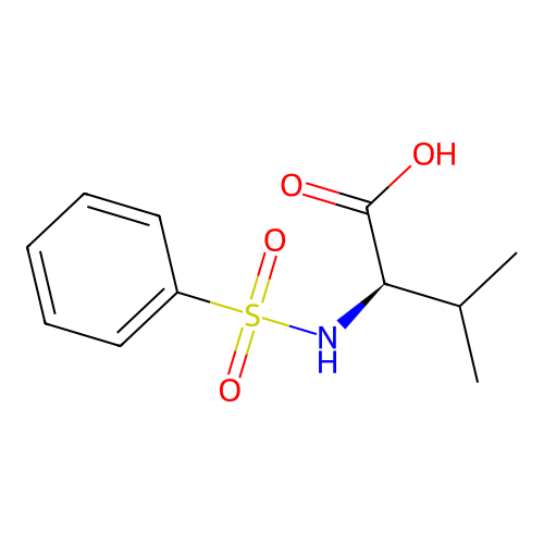 (2R)-2-(benzenesulfonamido)-3-methylbutanoic acid structure