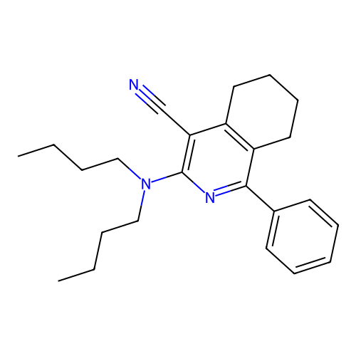 3-(Dibutylamino)-1-phenyl-5,6,7,8-tetrahydroisoquinoline-4-carbonitrile structure