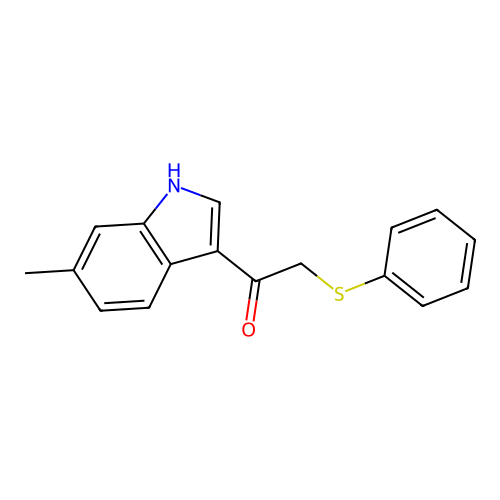 1-(6-methyl-1H-indol-3-yl)-2-(phenylsulfanyl)ethanone structure
