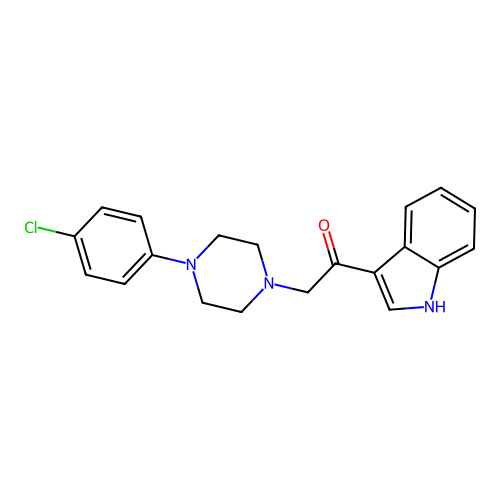 2-[4-(4-chlorophenyl)piperazin-1-yl]-1-(1H-indol-3-yl)ethanone structure