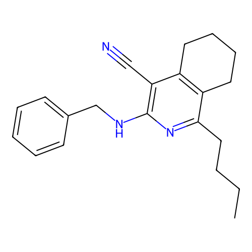 3-(Benzylamino)-1-butyl-5,6,7,8-tetrahydroisoquinoline-4-carbonitrile structure