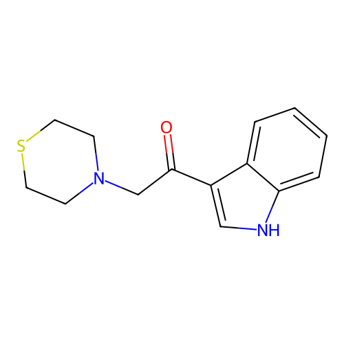 1-(1H-Indol-3-yl)-2-thiomorpholin-4-yl-ethanone structure